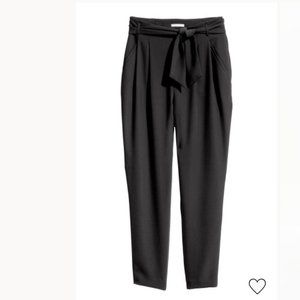 H&M Black High Waisted Pleated Pants